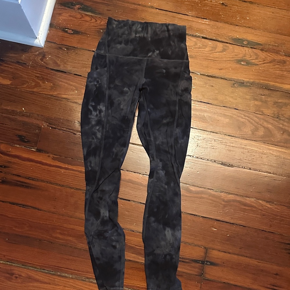 lululemon athletica Black Tie-Dye Leggings